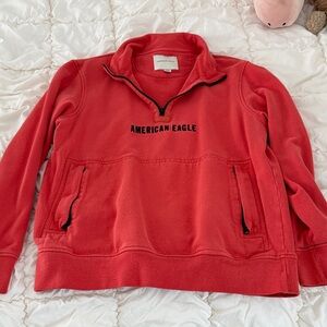 American Eagle Orange Pullover Sweatshirt